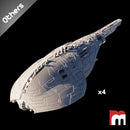 (1/16000) 4x Bulwark Mark I Battlecruiser