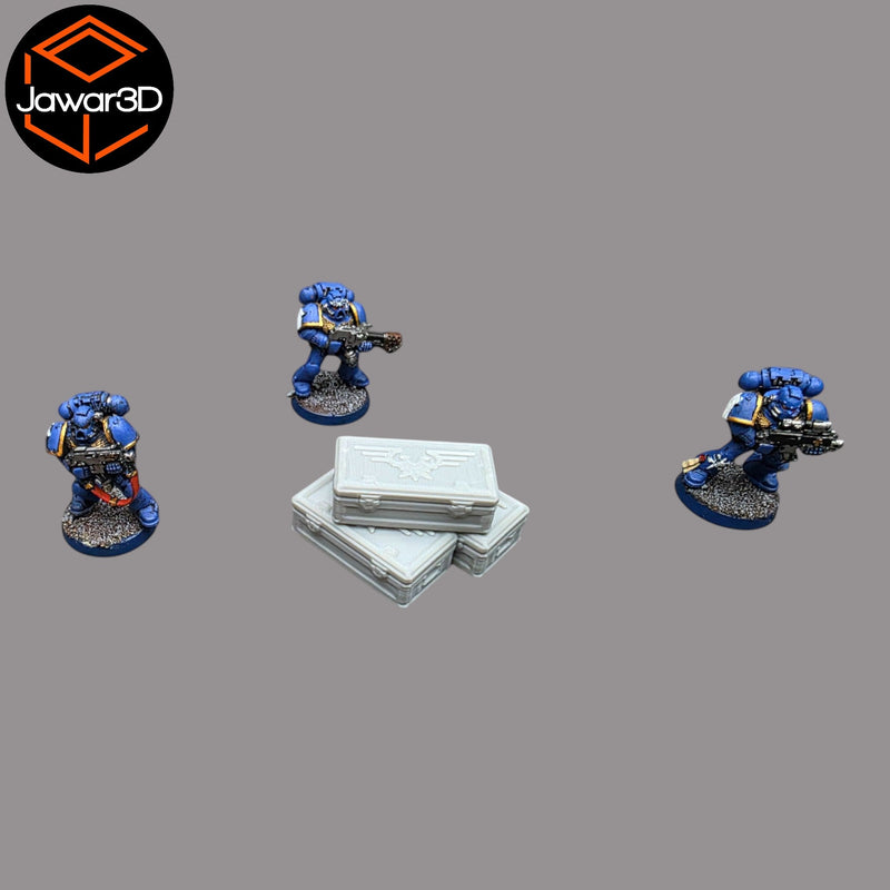 Imperial Crates - 28mm Wargaming Scatter Terrain Scenery Tabletop Miniature - Only-Games