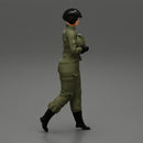 woman fighter pilot walking in helmet - Only-Games