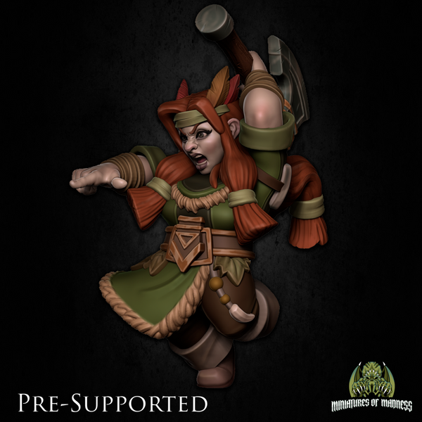 Lesna Branchutter [PRE-COLORED] Dwarf Female Druid - Only-Games