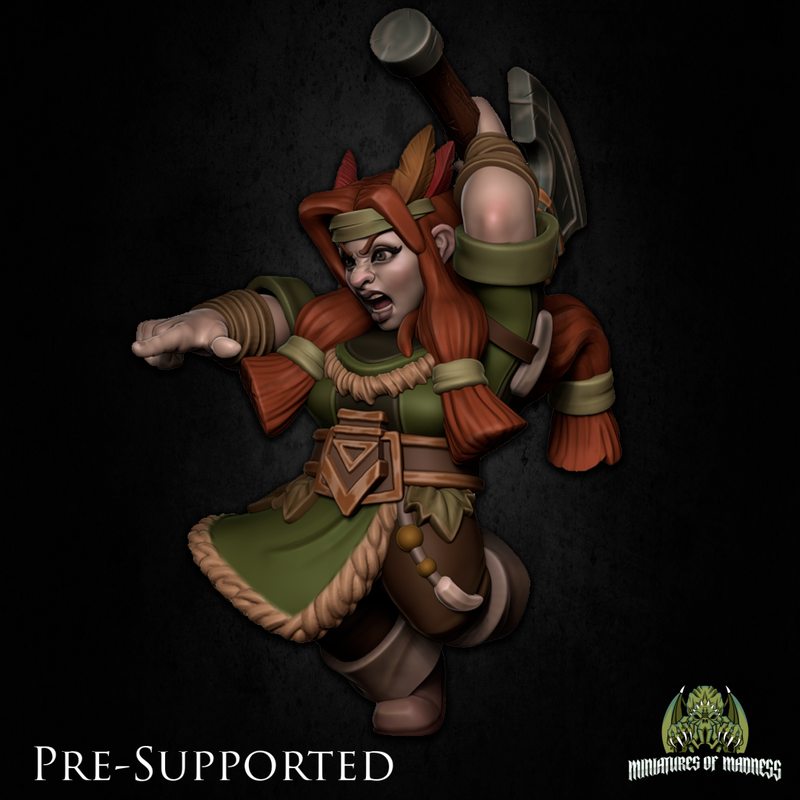 Lesna Branchutter [PRE-COLORED] Dwarf Female Druid - Only-Games