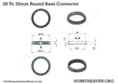 25mm to 28mm Round Base Converters ABS Plastic - Only-Games