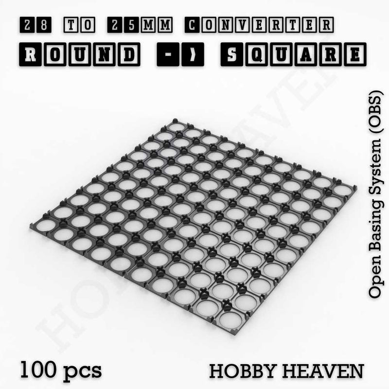 Round to Square Bases Shape and Size Converters 3d Print Full Range - Only-Games