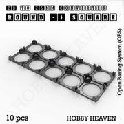 Round to Square Bases Shape and Size Converters 3d Print Full Range - Only-Games