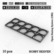 Round to Square Bases Shape and Size Converters 3d Print Full Range - Only-Games