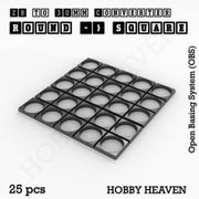 Round to Square Bases Shape and Size Converters 3d Print Full Range - Only-Games