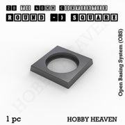 Round to Square Bases Shape and Size Converters 3d Print Full Range - Only-Games