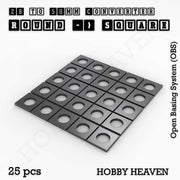 Round to Square Bases Shape and Size Converters 3d Print Full Range - Only-Games