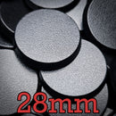 28mm Round Plain Plastic Bases for Wargaming Miniatures | Hobby Heaven - Only-Games