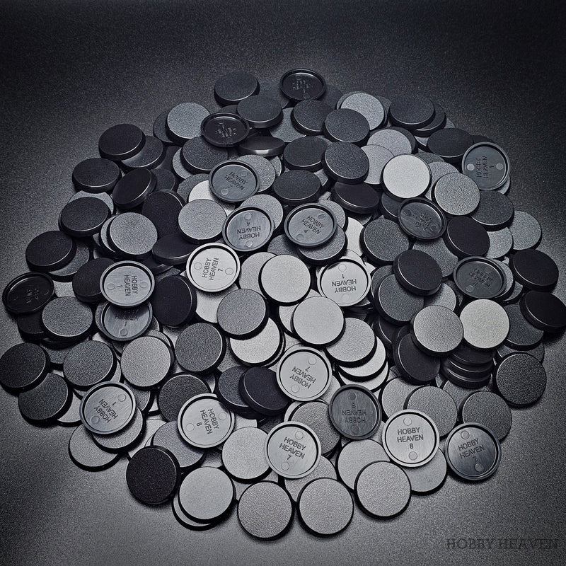 28mm Round Plain Plastic Bases for Wargaming Miniatures | Hobby Heaven - Only-Games