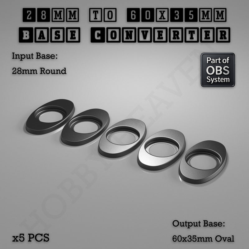 Round To Oval Bases Size Converters 3d Print Full Range - Only-Games
