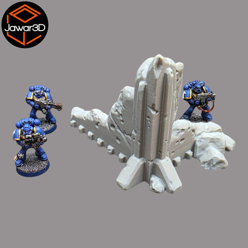 Debris Building 1 - 28mm Wargaming Scatter Terrain Scenery Tabletop Miniature - Only-Games