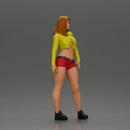 Sexy girl posing in a mini open skirt and shorts - Only-Games