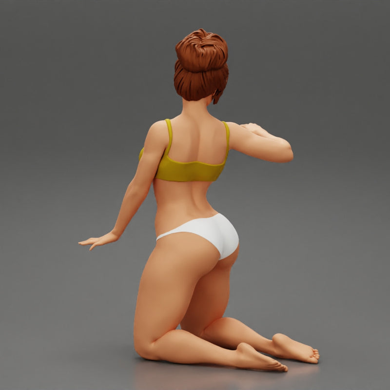 Sexy woman In Bikini Sitting On Her knees - Only-Games