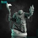 (0227) Male shaman panda folk with a magic club and spell - Only-Games