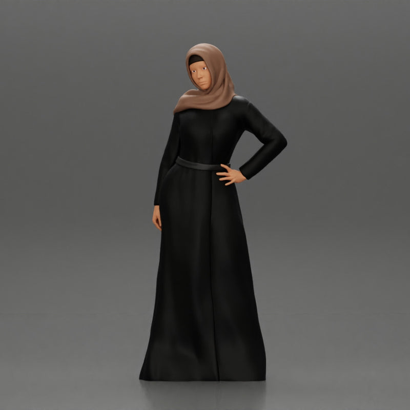 woman in Hijab Abaya Dress