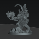 Boss Skrapper Mekkanic Supa Skrapp Armor - Sci-Fi Orc Warlord Miniature | Scrap-Tech| Original Wargaming 40mm base