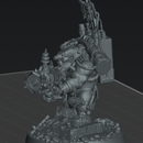 Boss Skrapper Mekkanic Supa Blaster - Sci-Fi Orc Warlord Miniature | Scrap-Tech| Original Wargaming 40mm base