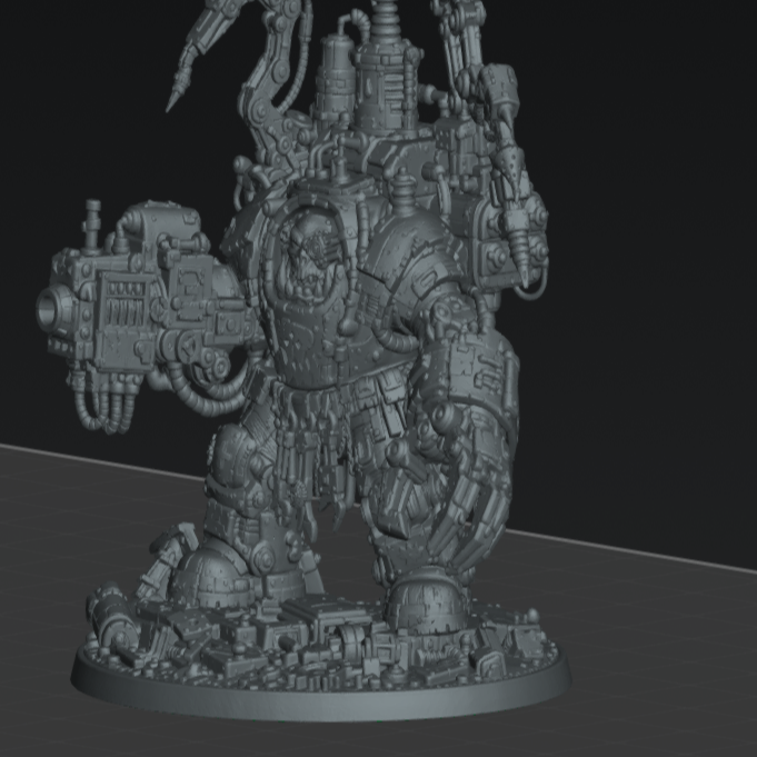 Boss Skrapper Mekkanic Supa Skrapp Armor - Sci-Fi Orc Warlord Miniature | Scrap-Tech| Original Wargaming 40mm base