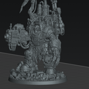 Boss Skrapper Mekkanic Supa Skrapp Armor - Sci-Fi Orc Warlord Miniature | Scrap-Tech| Original Wargaming 40mm base