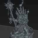 Telly-Porta Skrapp Boy | supported  - Sci-Fi Orc Warlord Miniature | Scrap-Tech| Original Wargaming 40mm