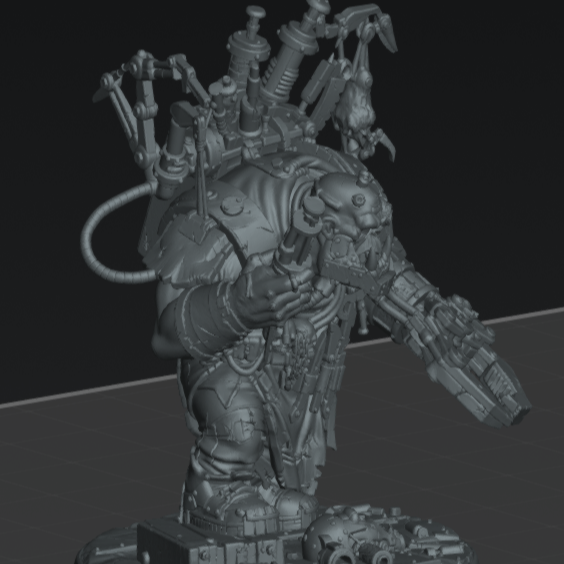 Skrapp Painmenda- Sci-Fi Orc Warlord Miniature | Scrap Pain | Original Wargaming 32mm base