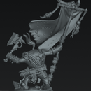 Skrapper Banner Boss - Sci-Fi Orc Warlord Miniature | Scrap-Tech | Original Custom Wargaming 40mm