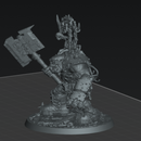 Big SkrapperBoss - Sci-Fi Orc Warlord Miniature | Scrap-Tech| Original Wargaming 40mm and 50mm base