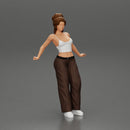 lowrider chola girl is leaning against the car, wearing mini shirt - Only-Games