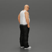 fat gangster standing with sunglasses - Only-Games