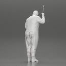 butcher standing while holding a cleaver and cutting something - Only-Games