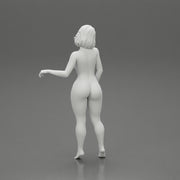 Naked Contented Attractive Elegant Stewardess Posing - Only-Games