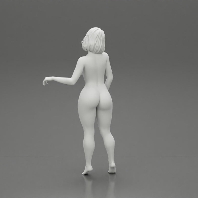 Naked Contented Attractive Elegant Stewardess Posing - Only-Games