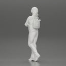 young woman listening to music with headphones and carrying a backpack - Only-Games