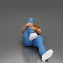 woman in bra lying on the floor touching her injured knee - Only-Games