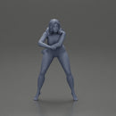 Naked motorcyclist woman sitting on motorcycle - Only-Games