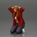 Chola Girl in open shirt sitting putting his hands behind head about to be arrested - Only-Games