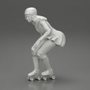 roller derby girl rolling fast with helmet - Only-Games