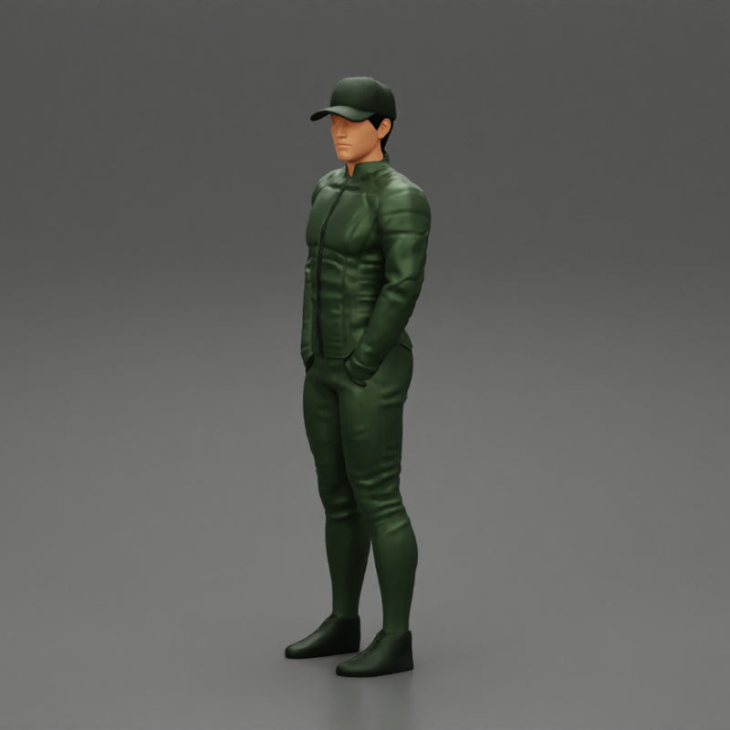 motorbiker standing with his hands in pocket - Only-Games