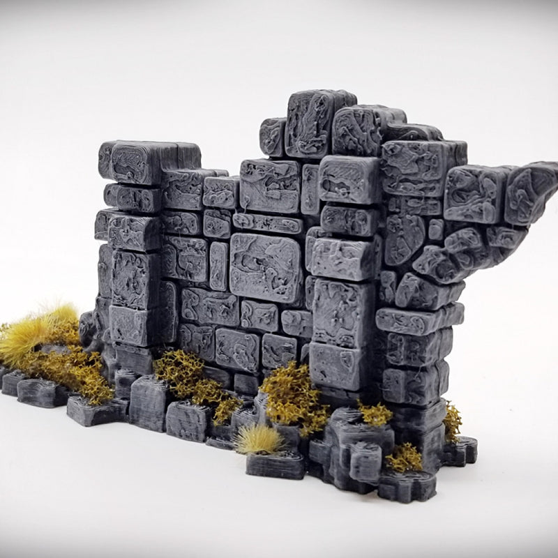 Half Arch Door Wall: Ancient Ruins Terrain Set - Only-Games