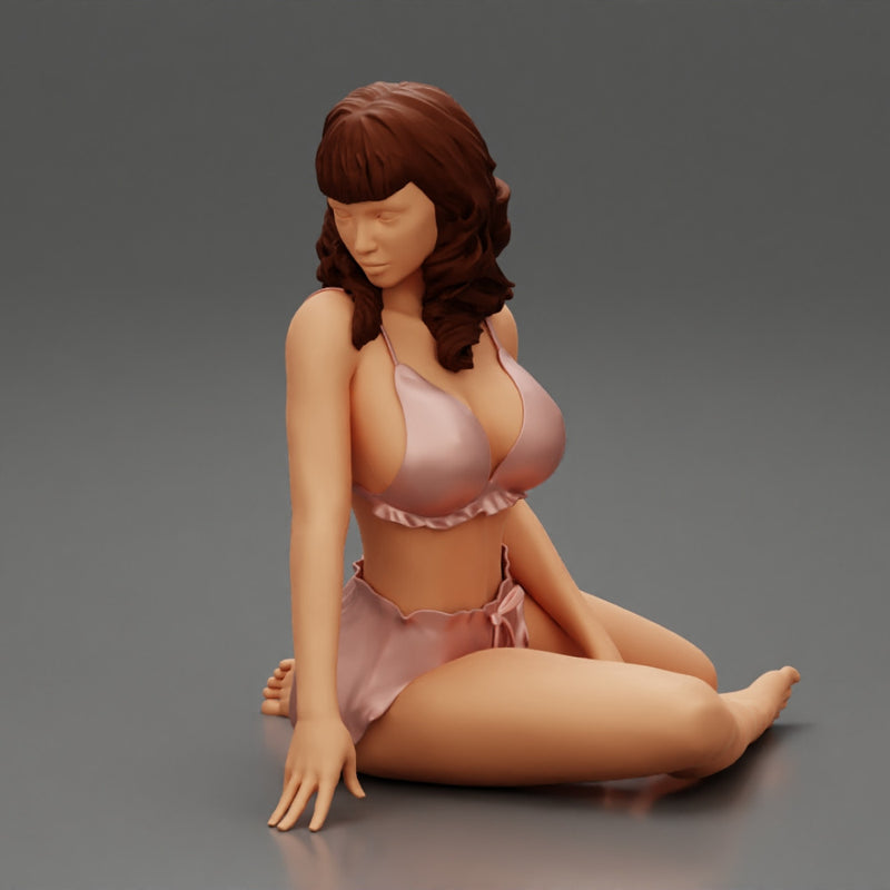 Sexy Woman Girl Sitting in night short - Only-Games