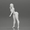 Attractive girl in bikini Leaning on the Car - Only-Games