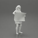 travel woman in dress with sun glasses holding a map and looking to the map - Only-Games