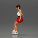 Asian girl wearing shorts sits on motorcycle - Only-Games