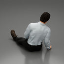 Accident of a male worker sitting on the floor with an injured - Only-Games