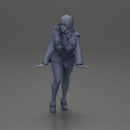 Stylish Woman in long shirt Striking a Dynamic Pose - Only-Games