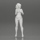 Attractive girl in mini dress and heels Leaning Against car - Only-Games