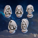 White Fangs Hunters Heads Set x5