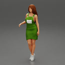 Sexy girl in denim jumpsuit over naked body - Only-Games