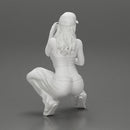 Chola gangster homie lowrider girl in cap sitting beside car - Only-Games